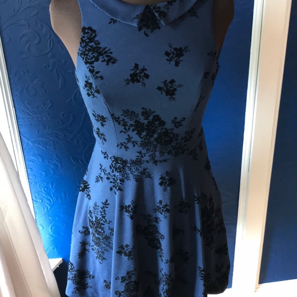 Lauren Conrad 🌹 dress velour Raised appliqué. - Picture 5 of 8